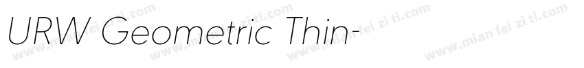 URW Geometric Thin字体转换